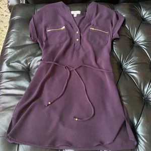 Beautiful Meraki purple dress with gold buttons 💜